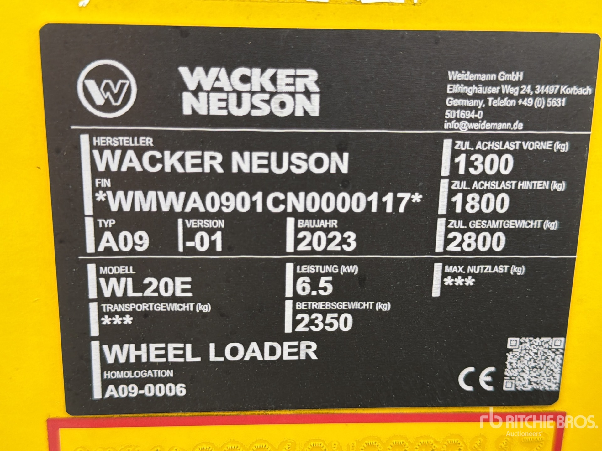 2023 Wacker Neuson WL20E (A09-01)