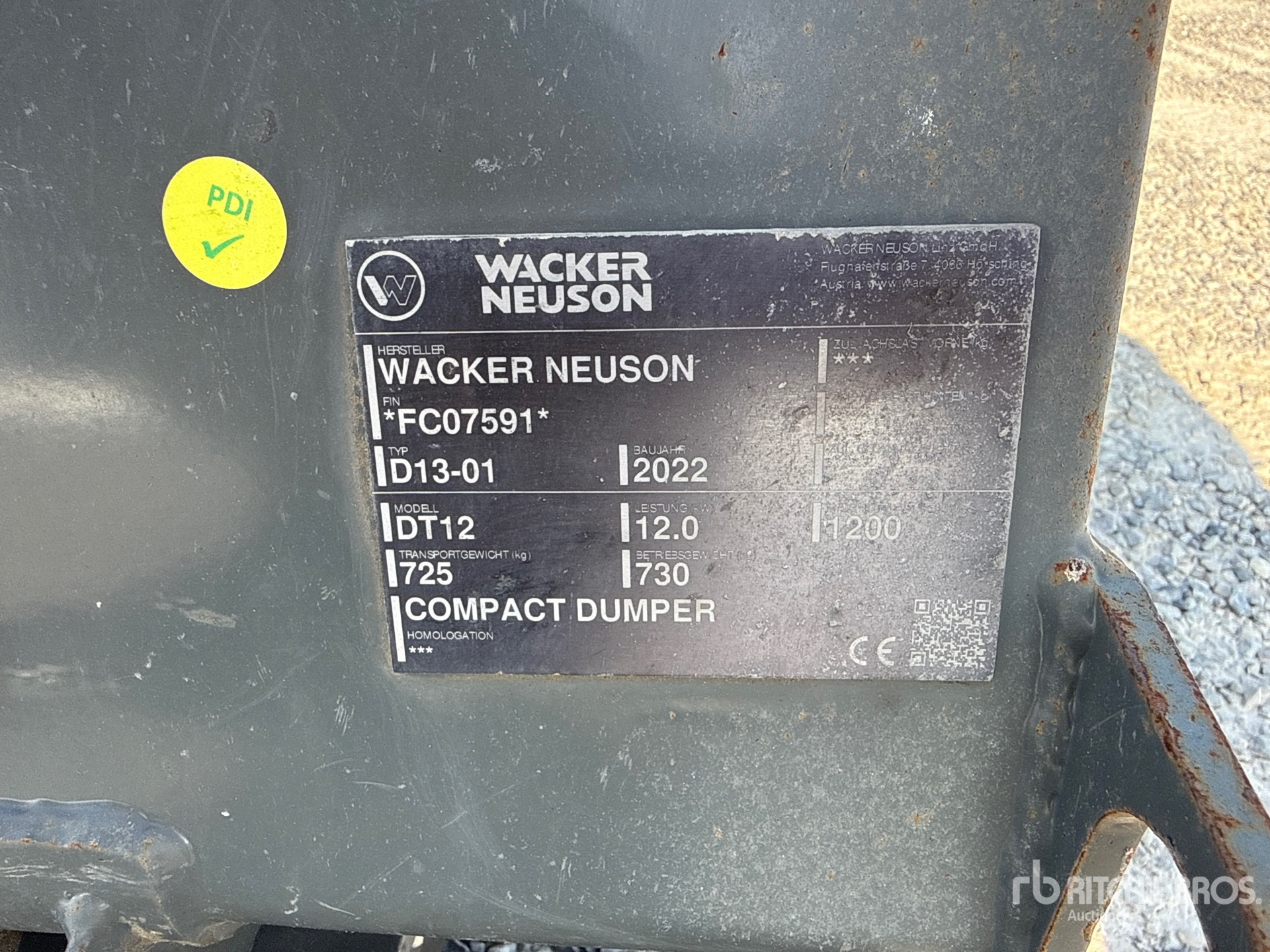 2022 Wacker Neuson DT12