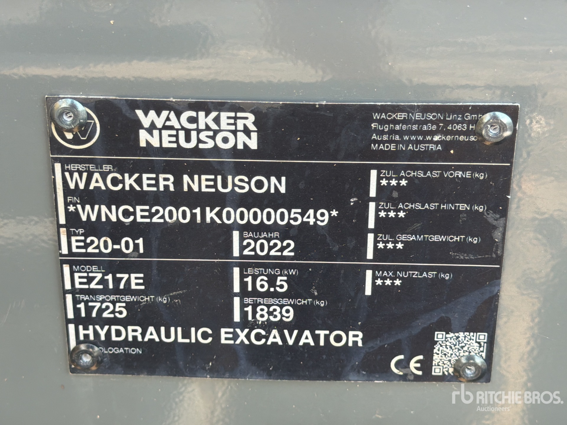 2022 Wacker Neuson EZ17E