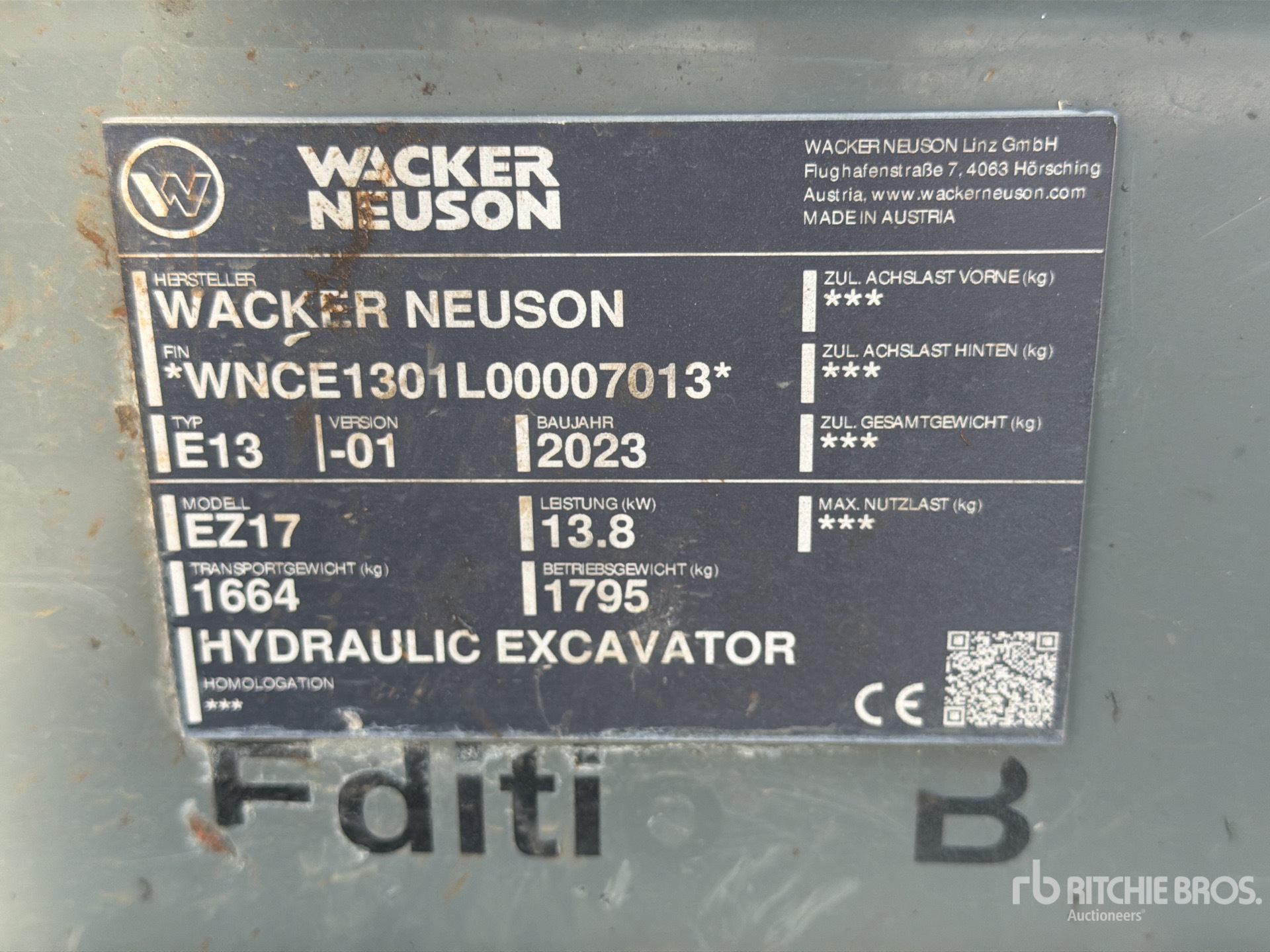 2023 Wacker Neuson EZ17 HS
