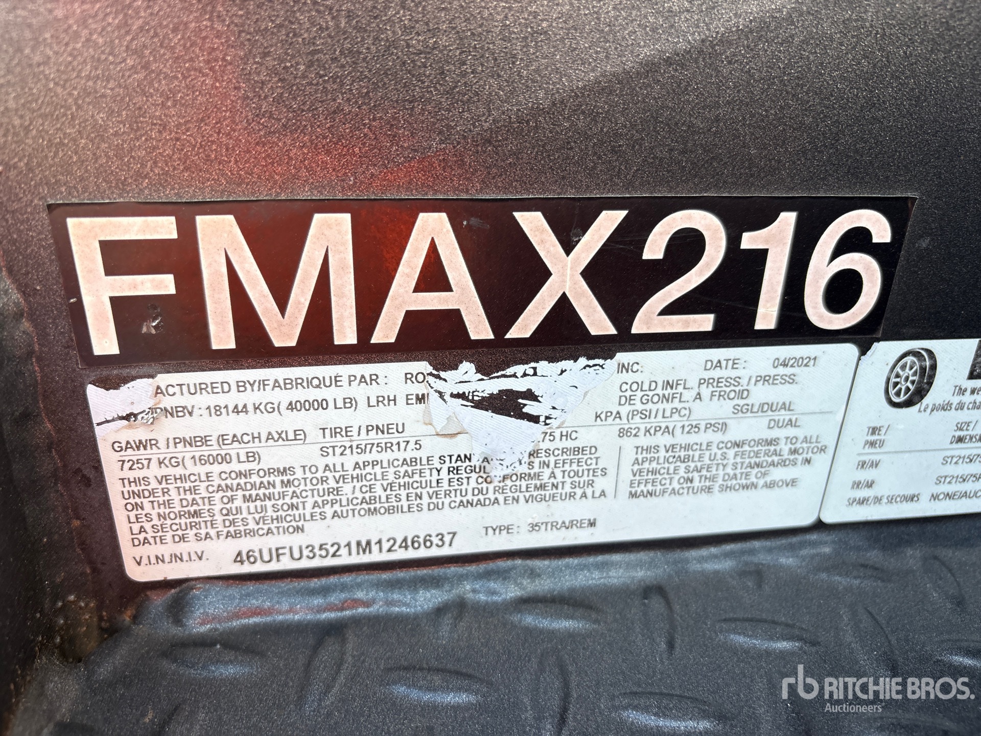 2021 Diamond C FMAX216