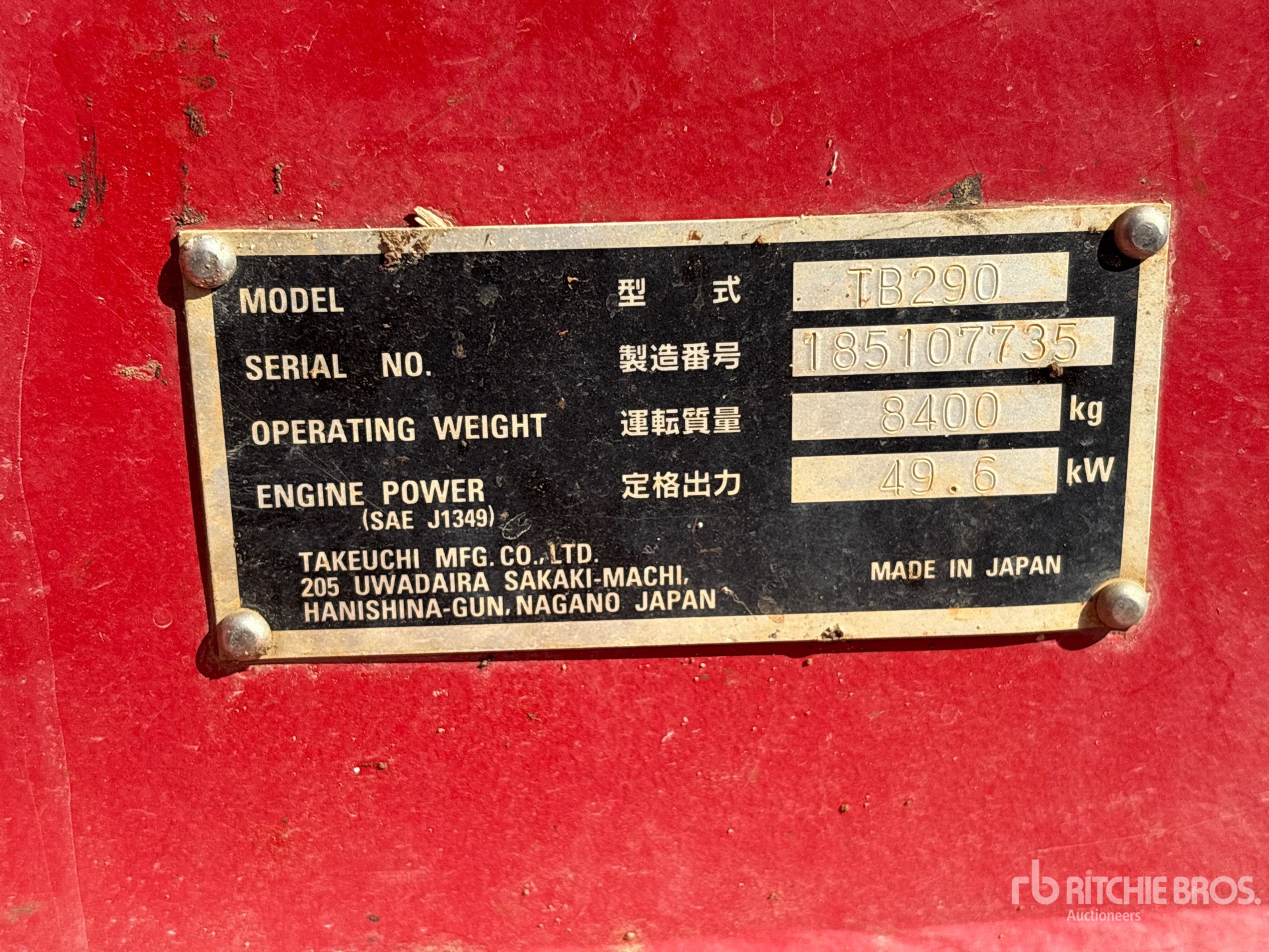 2021 Takeuchi TB290