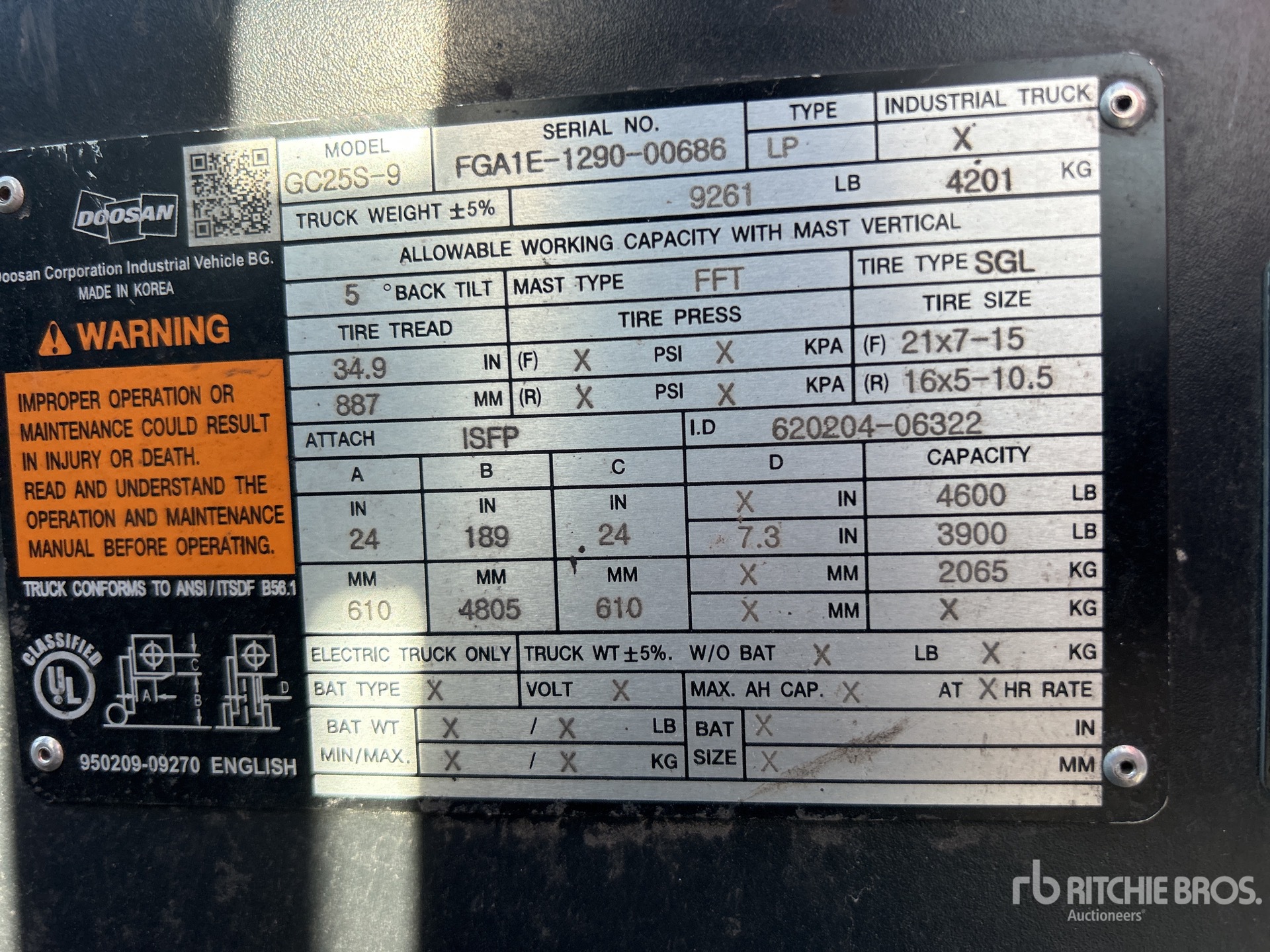 2019 Doosan GC25S-9