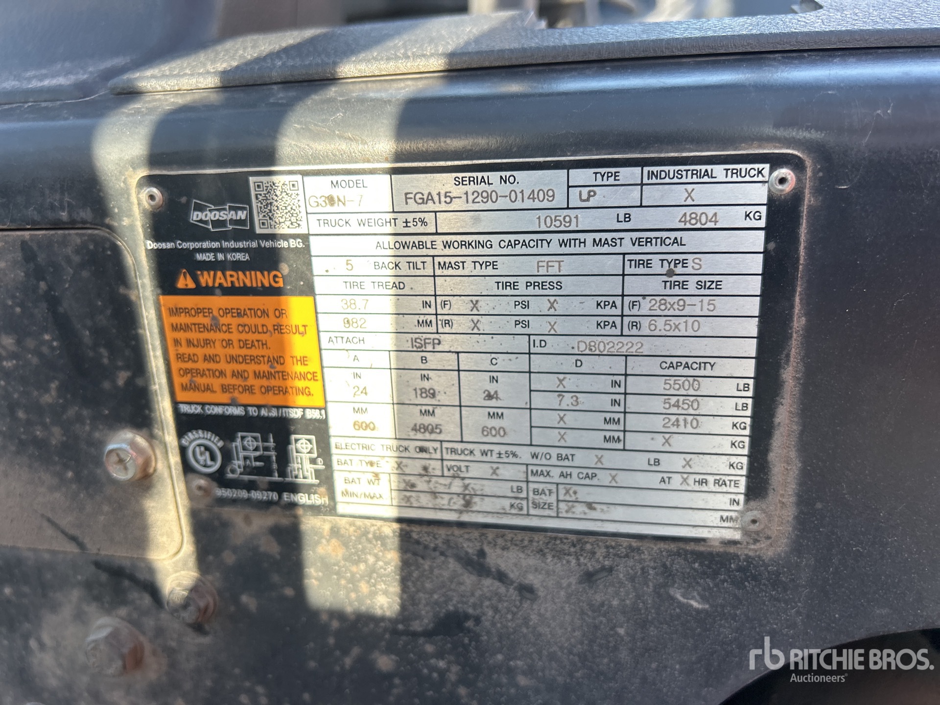 2019 Doosan G30N-7