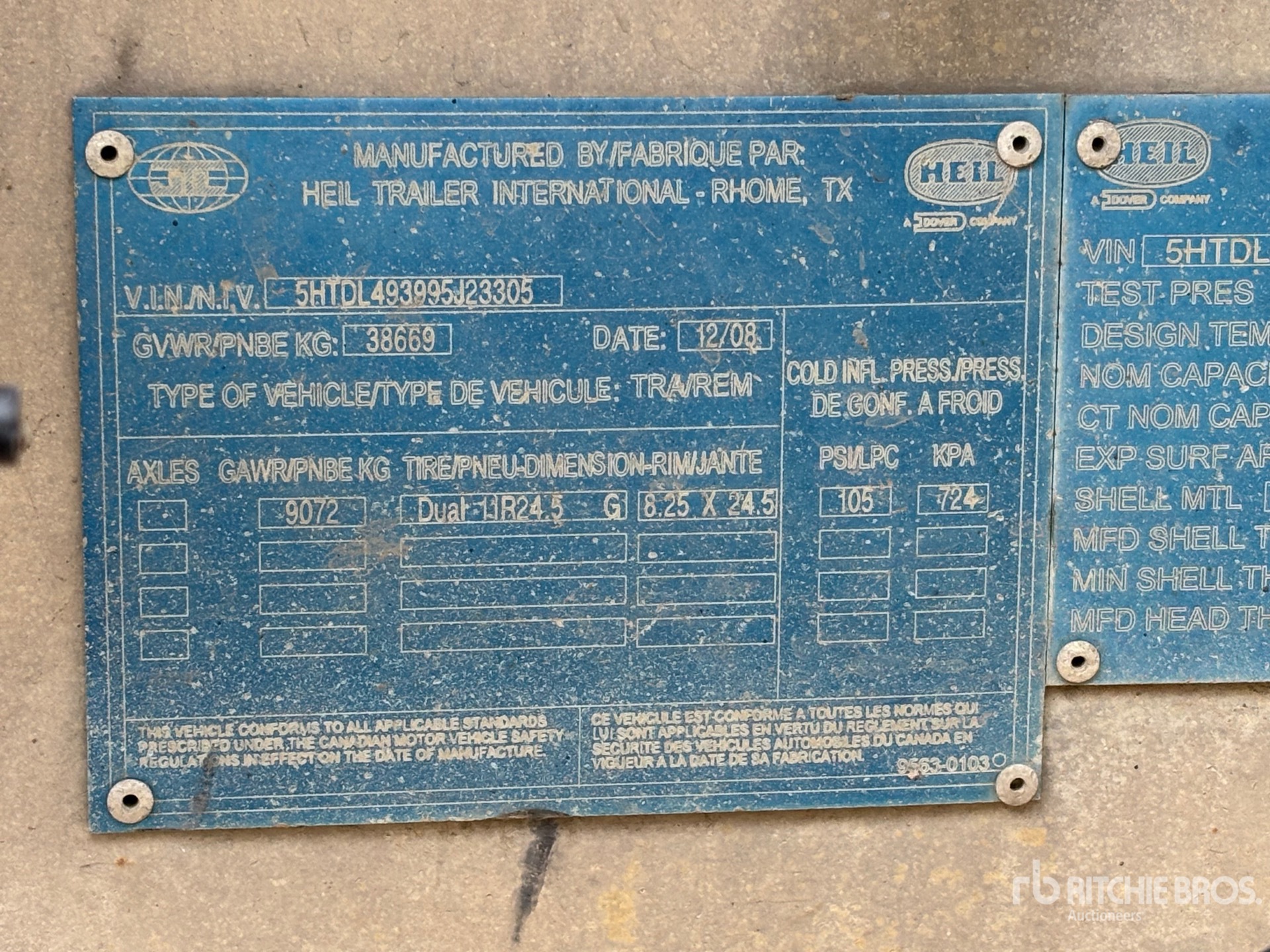 2009 Heil 10000 GAL TRI/A