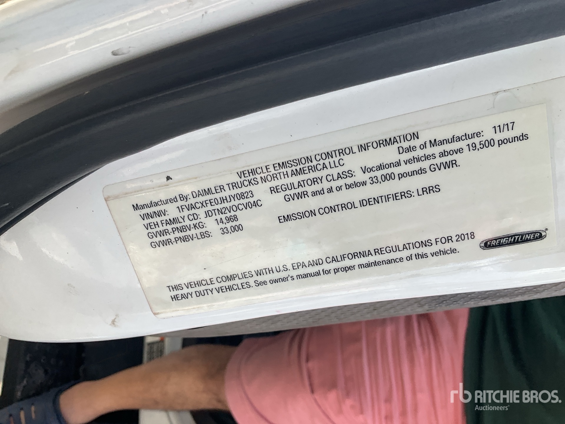 2018 Freightliner 6x2