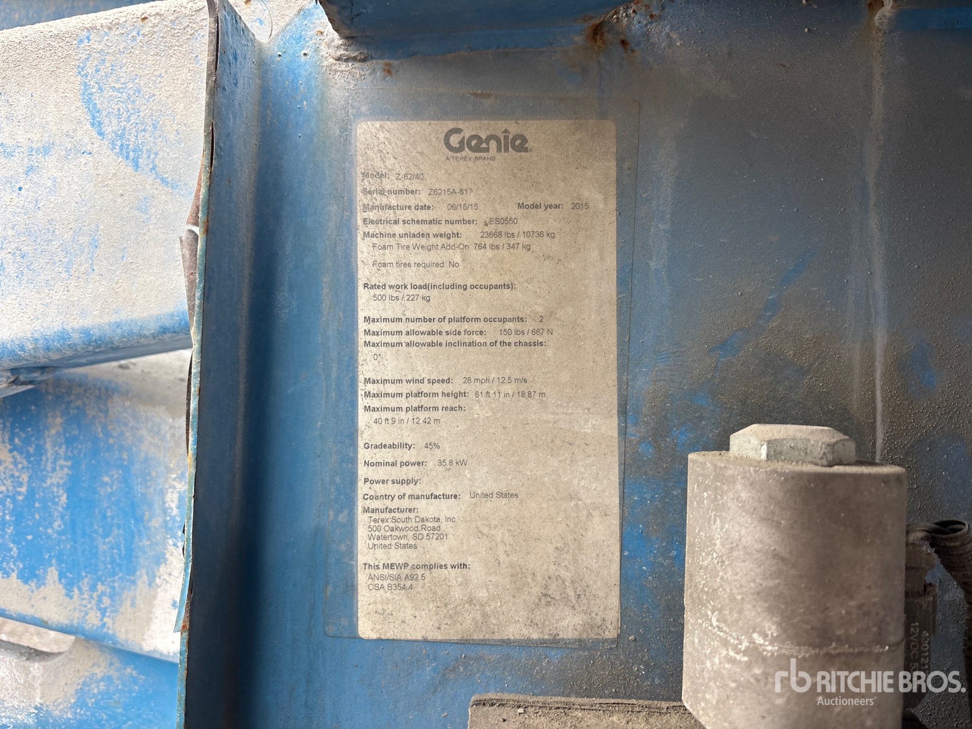2015 Genie Z-62/40