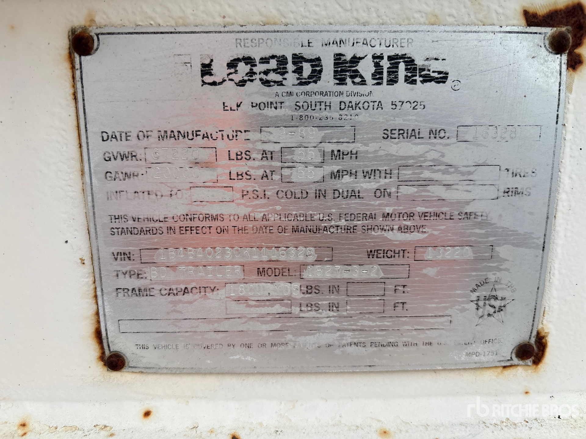 1989 Load King 48 ft T/A