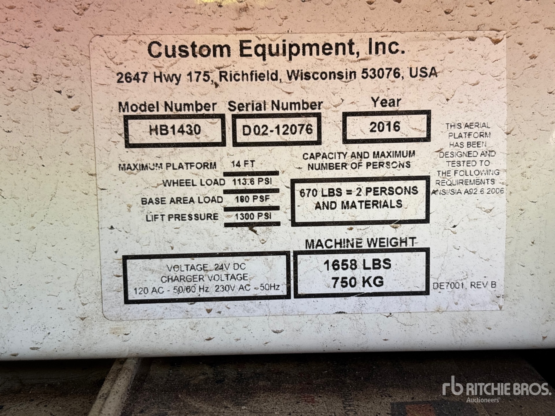 2016 Hy-Brid HB-1430