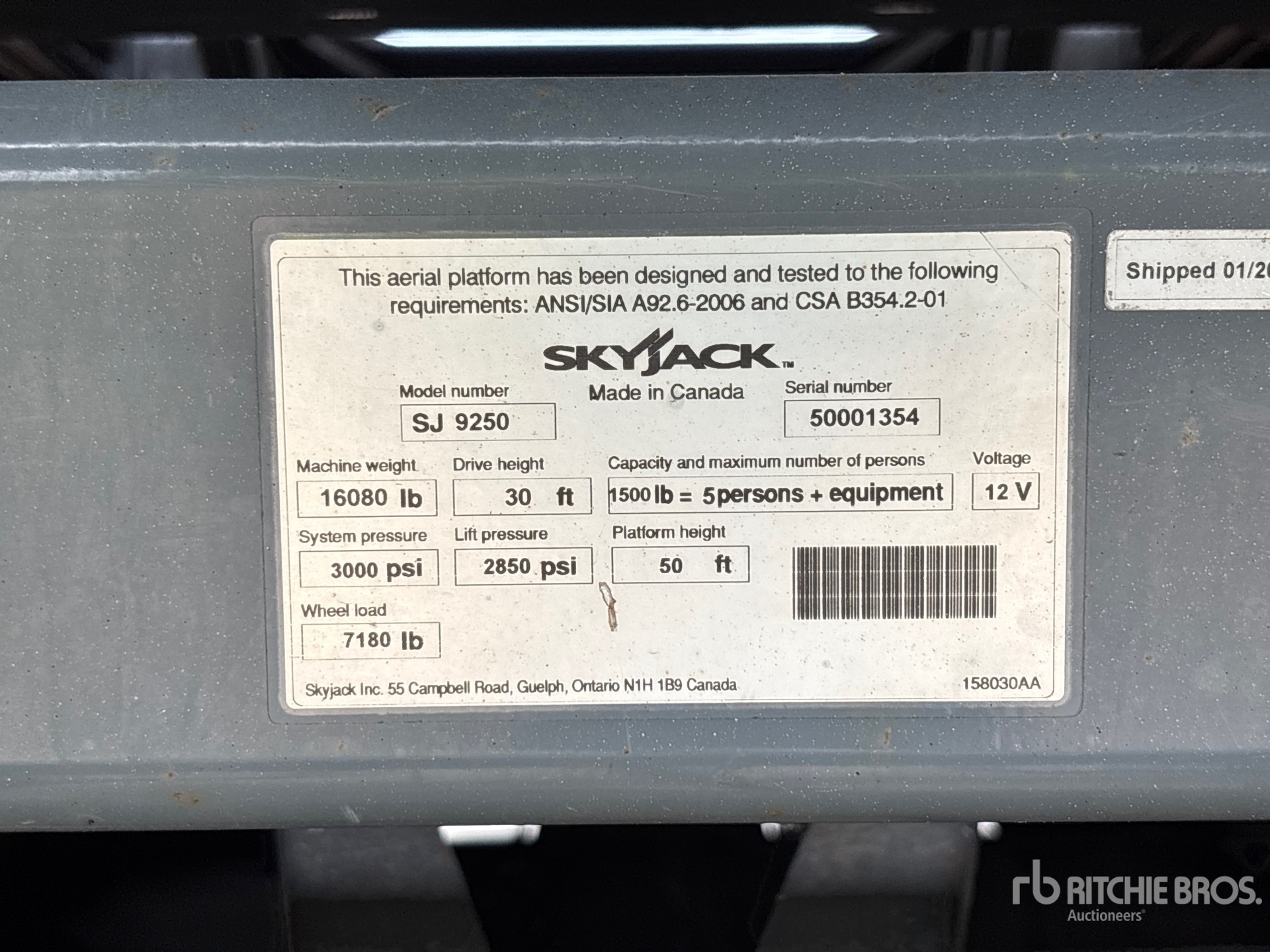 2015 Skyjack SJ9250 RT