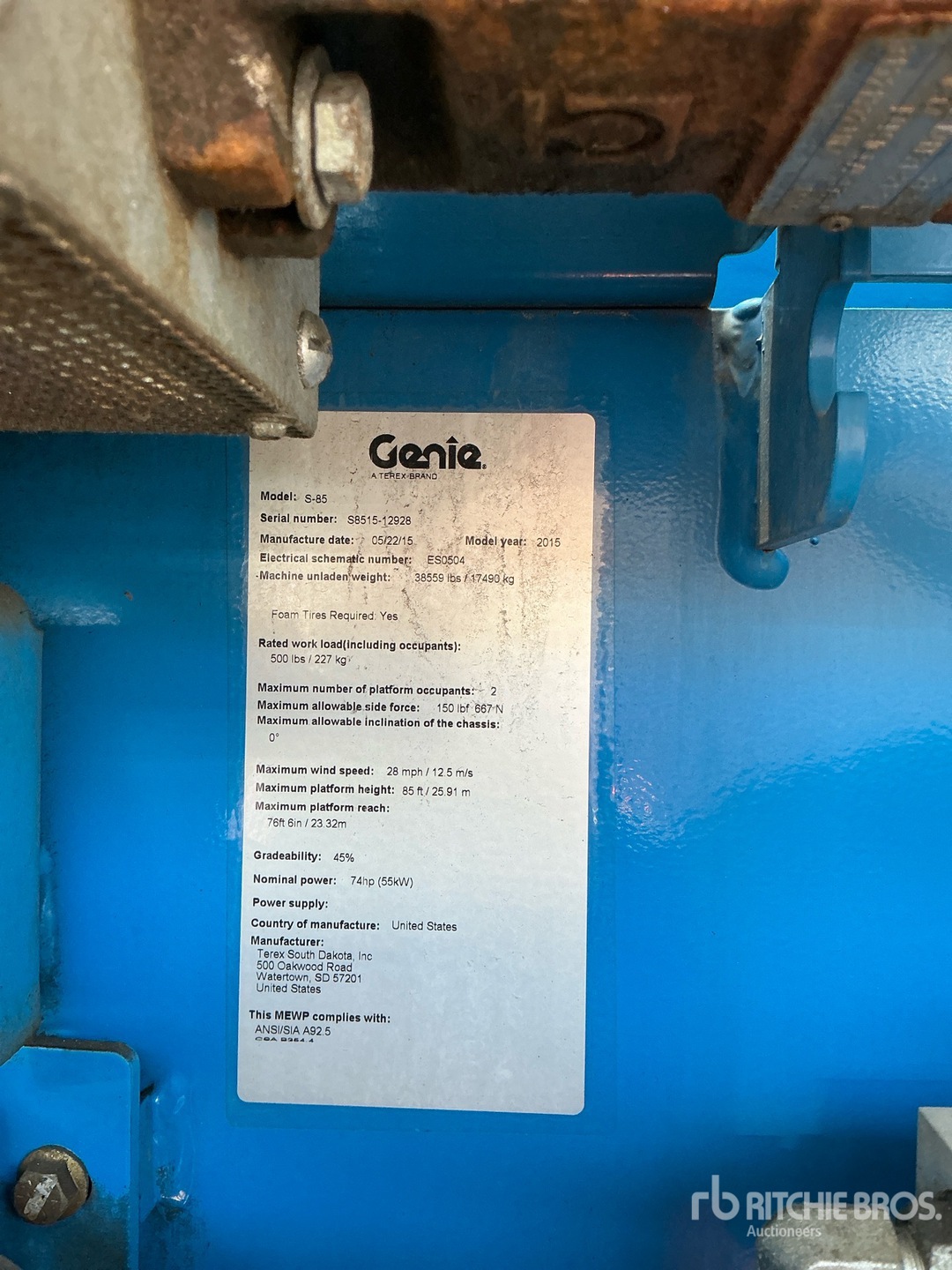 2015 Genie S85