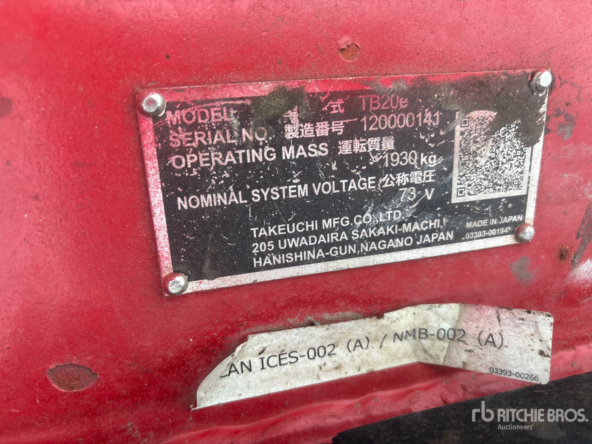 2022 Takeuchi TB20E