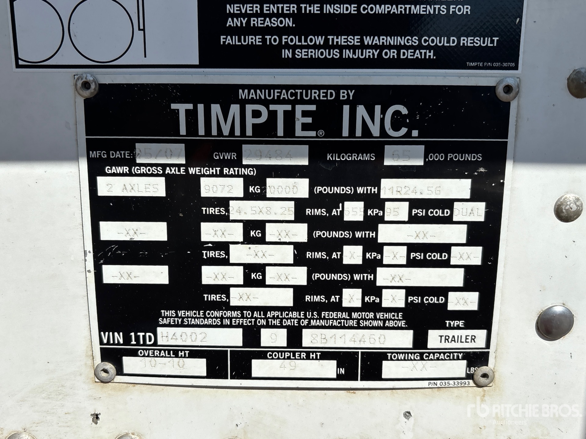 2008 Timpte 40 FT T/A