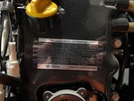Engine with Emission Certification Label
