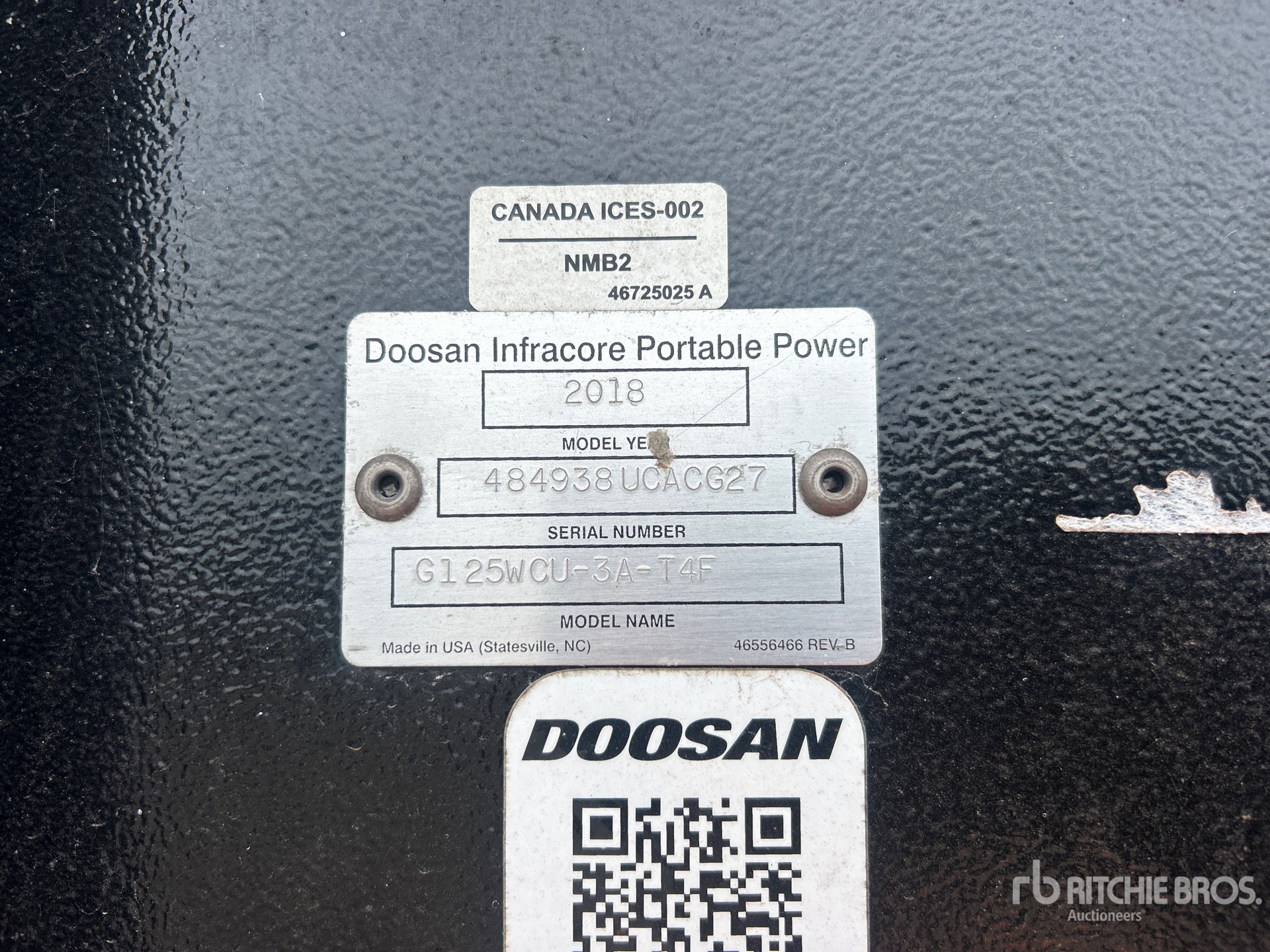 2018 Doosan G125WCU-3A-T4F
