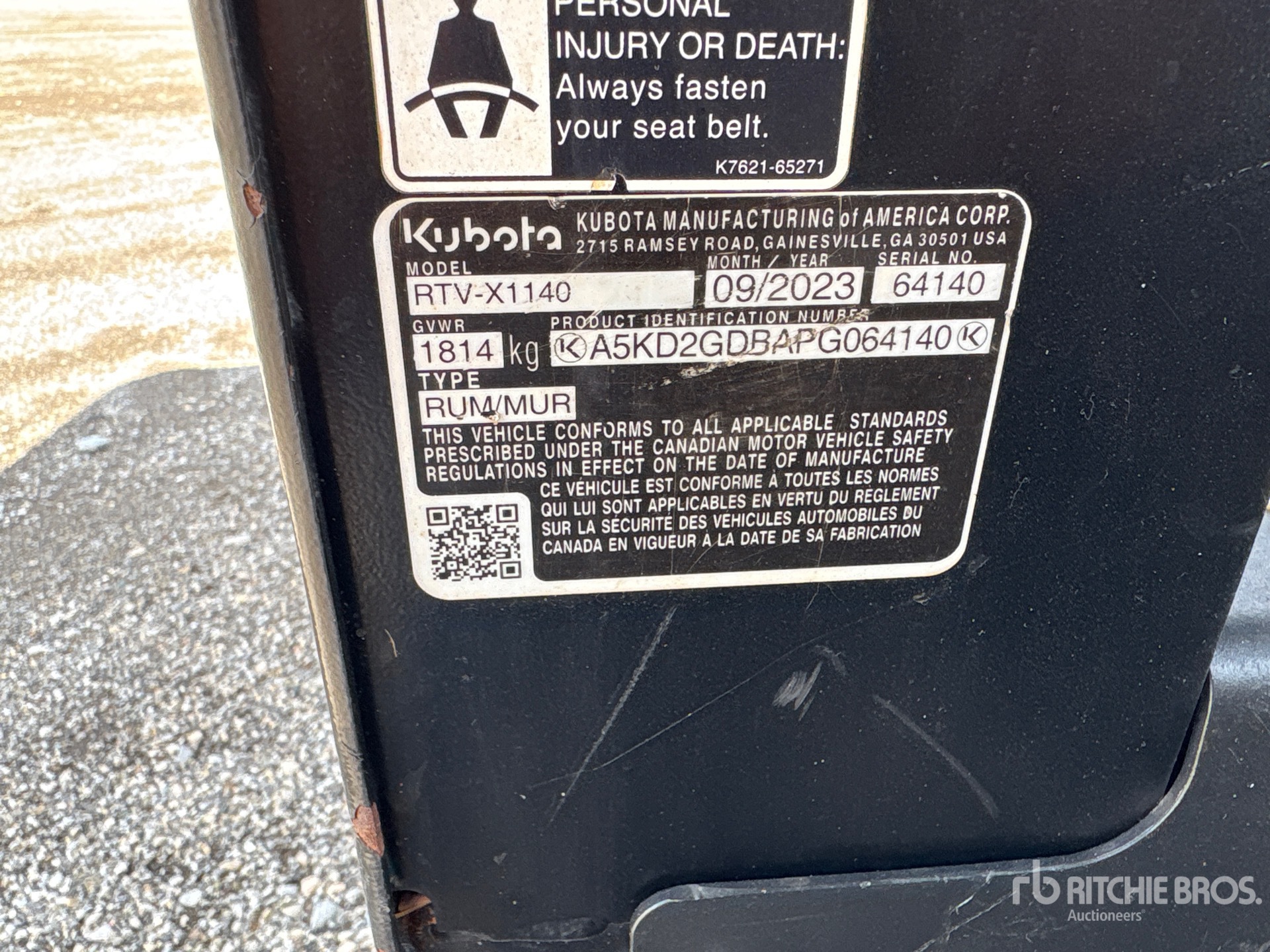 2023 Kubota RTV-X1140W-H-A