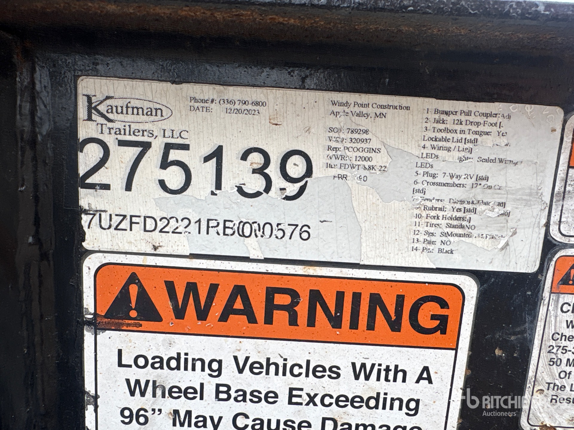 2024 Kaufman 22 ft T/A