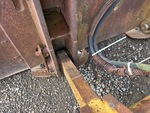 Chassis with Clavijas del cangilón al brazo elevador