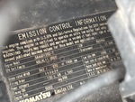 Engine with Emission Label