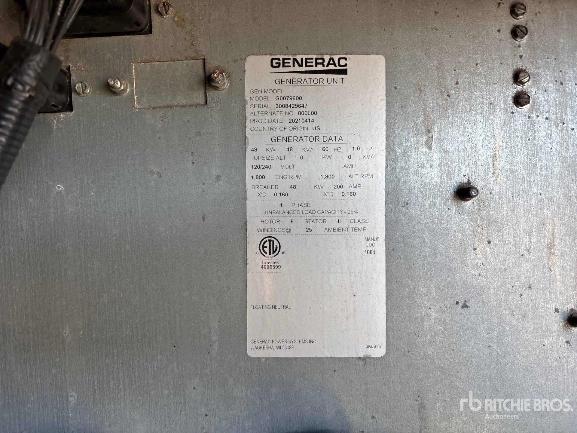 2018 Generac G0079600