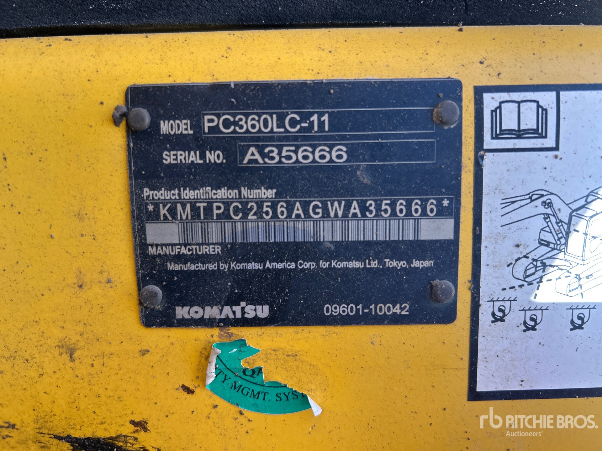 2016 Komatsu PC360LC-11