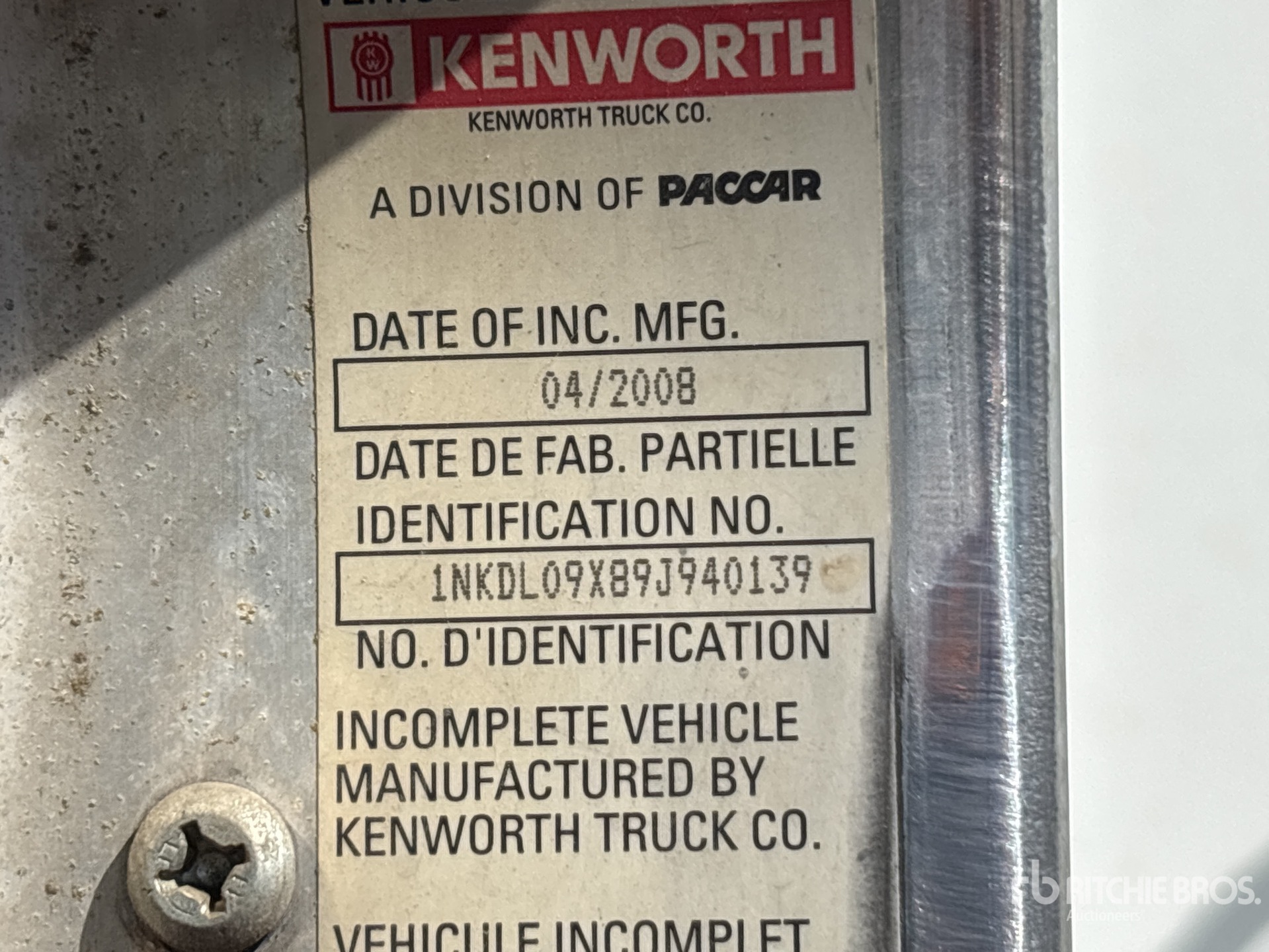 2009 Kenworth T800
