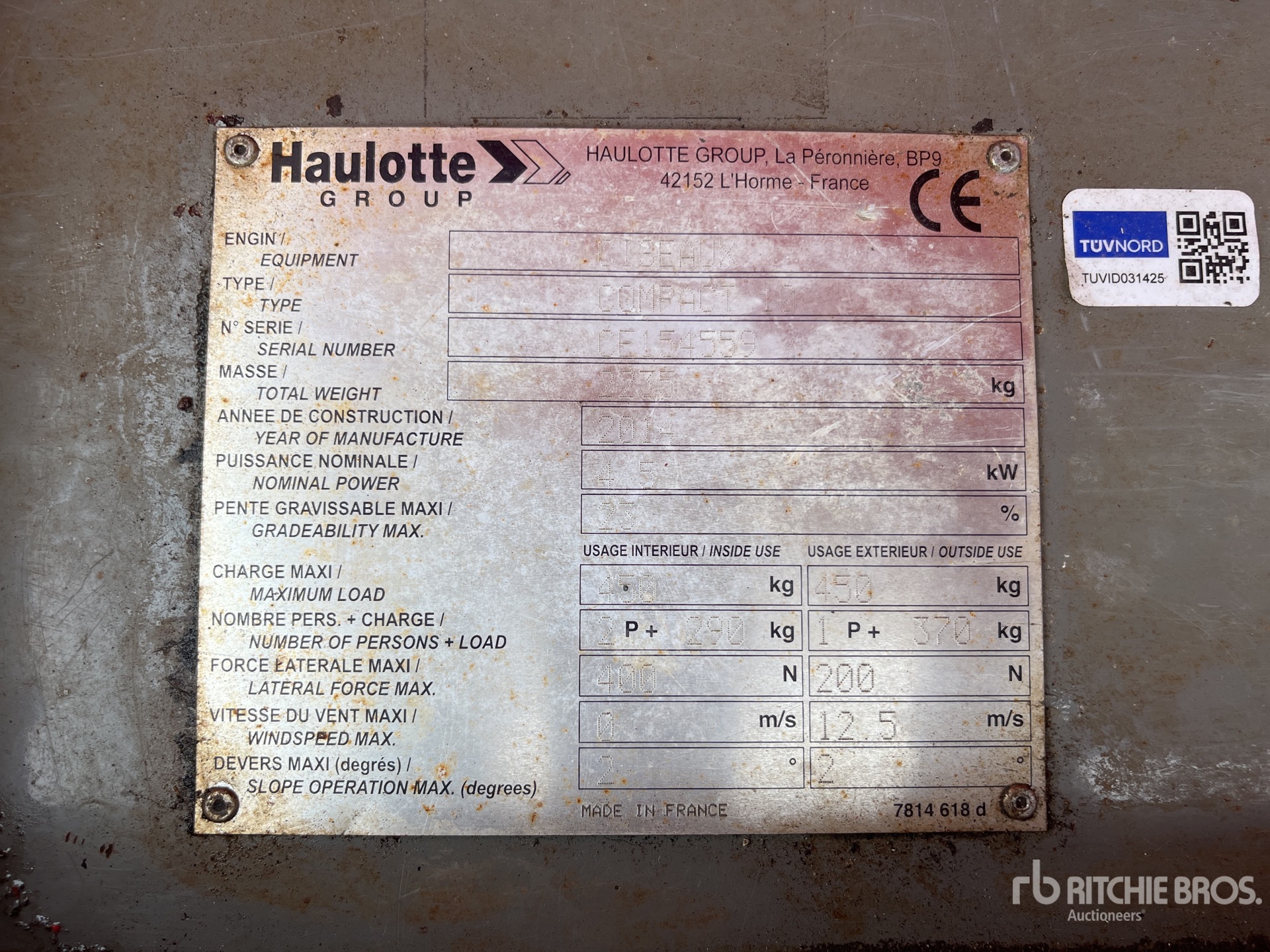2014 Haulotte COMPACT 10
