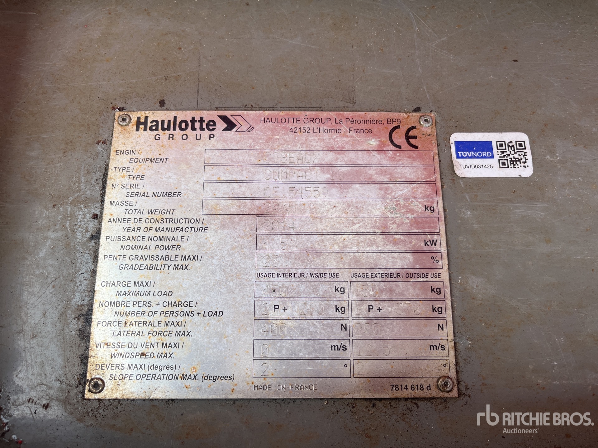 2014 Haulotte COMPACT 10