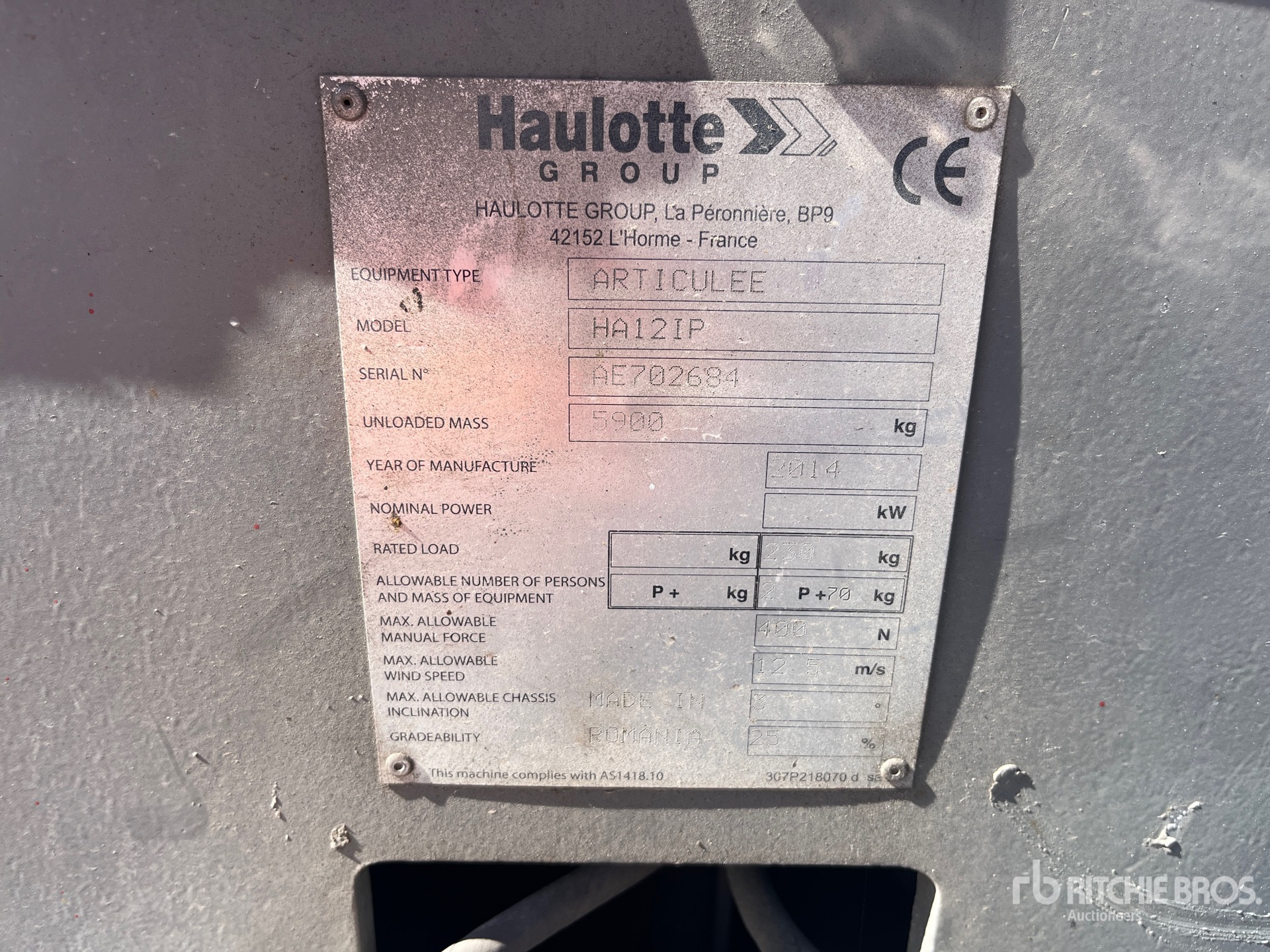 2014 Haulotte HA12IP