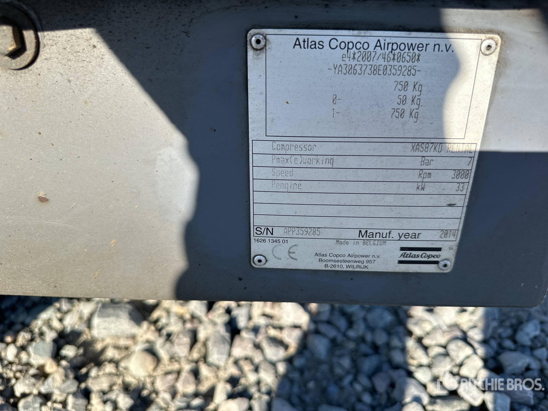2014 Atlas Copco XAS87