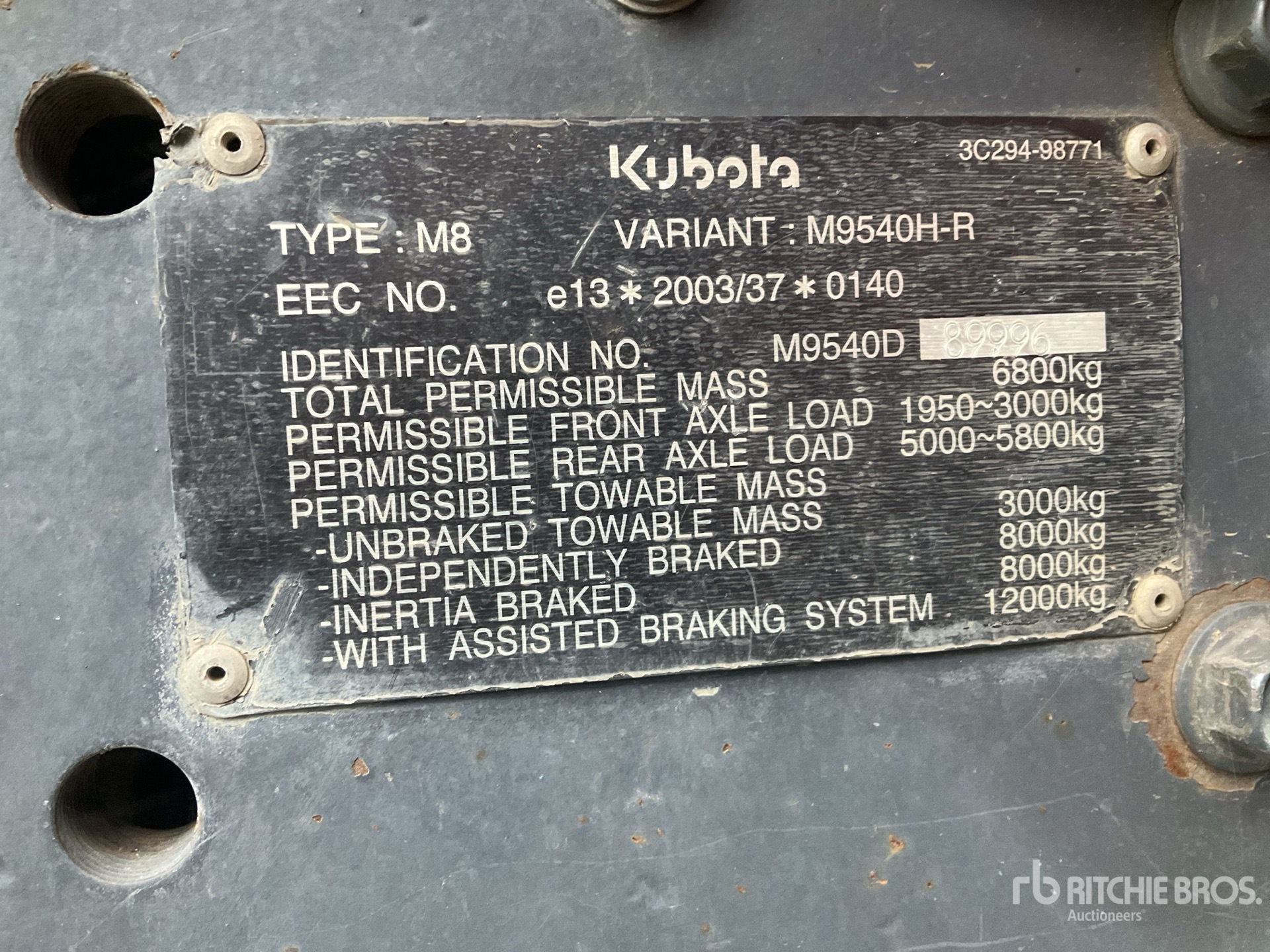 Kubota M9540H-R
