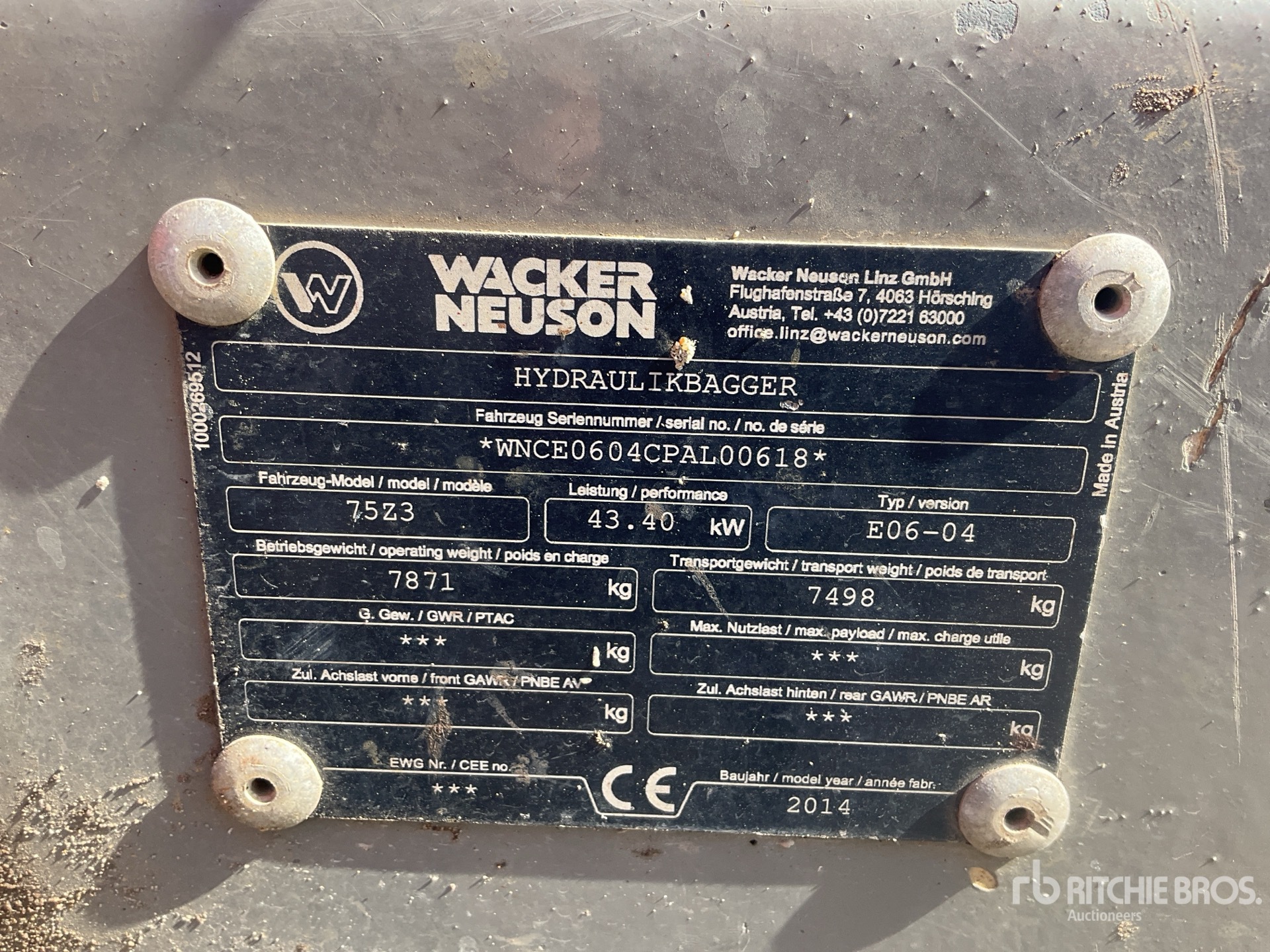 2014 Wacker Neuson 75Z3