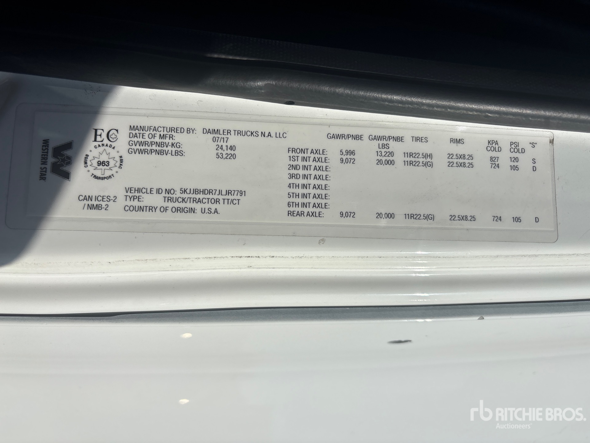 2018 Western Star 5700