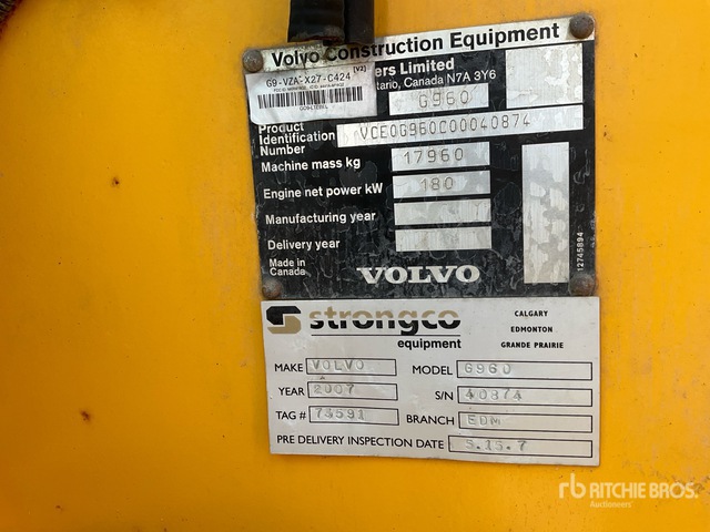 2007 Volvo G960 Motor Grader