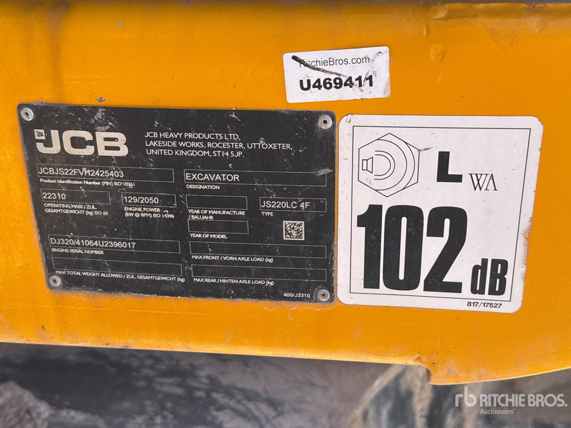 2017 JCB JS220