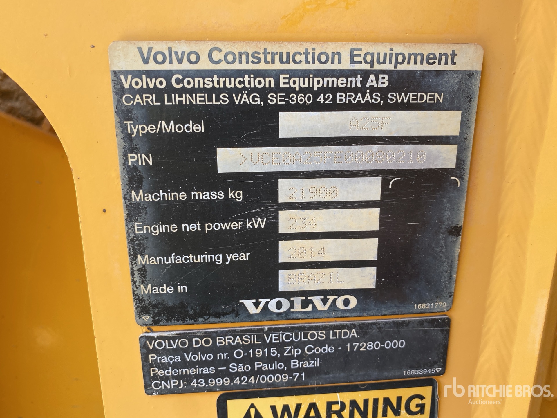 2014 Volvo A25F