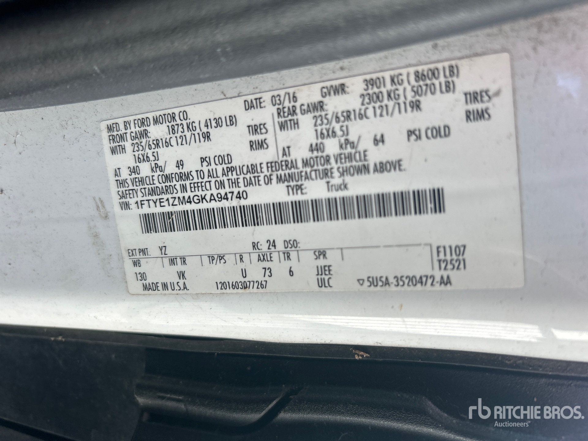 2016 Ford TRANSIT 150