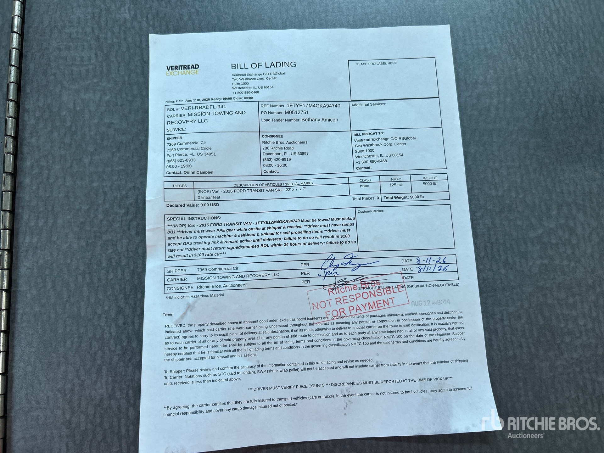 2016 Ford TRANSIT 150