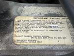 Engine with Emission Label
