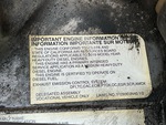 Engine with Emission Label