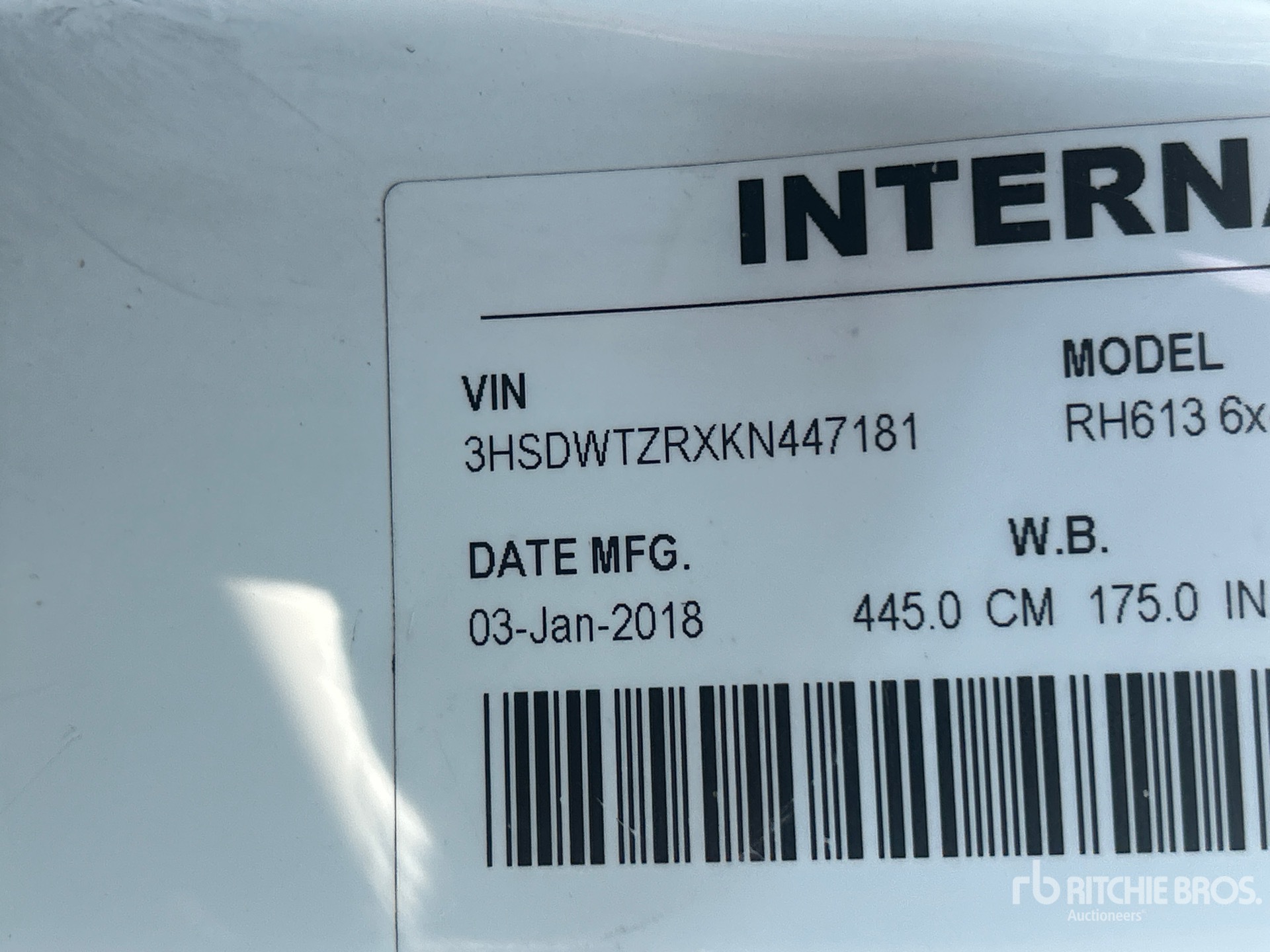 2019 International RH613