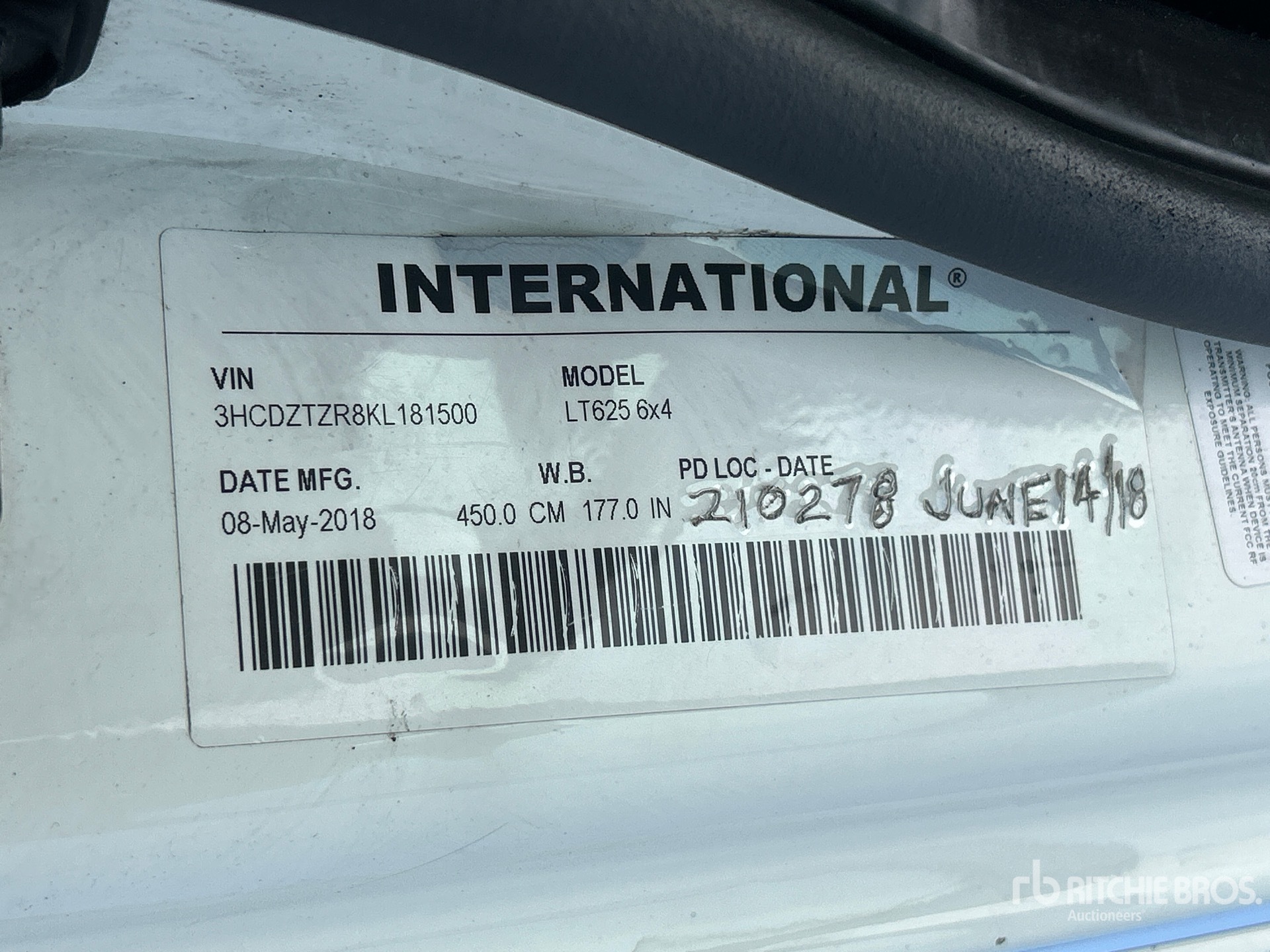 2019 International LT625