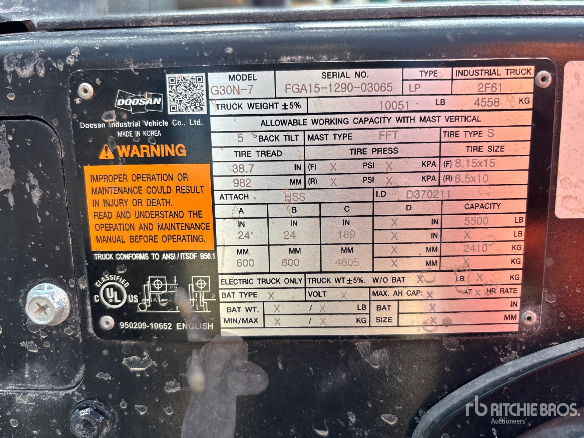 2022 Doosan G30N-7