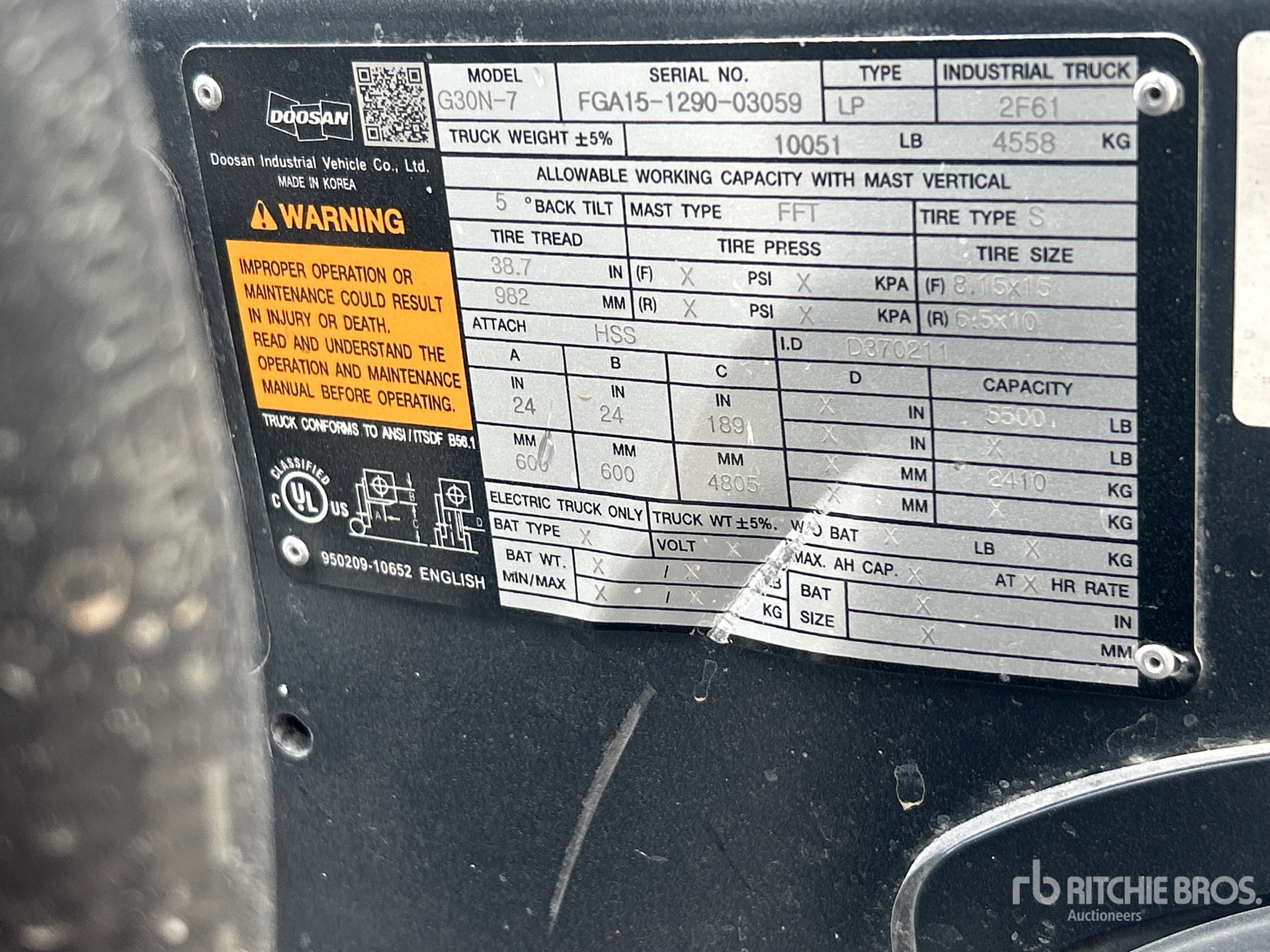 2022 Doosan G30N-7