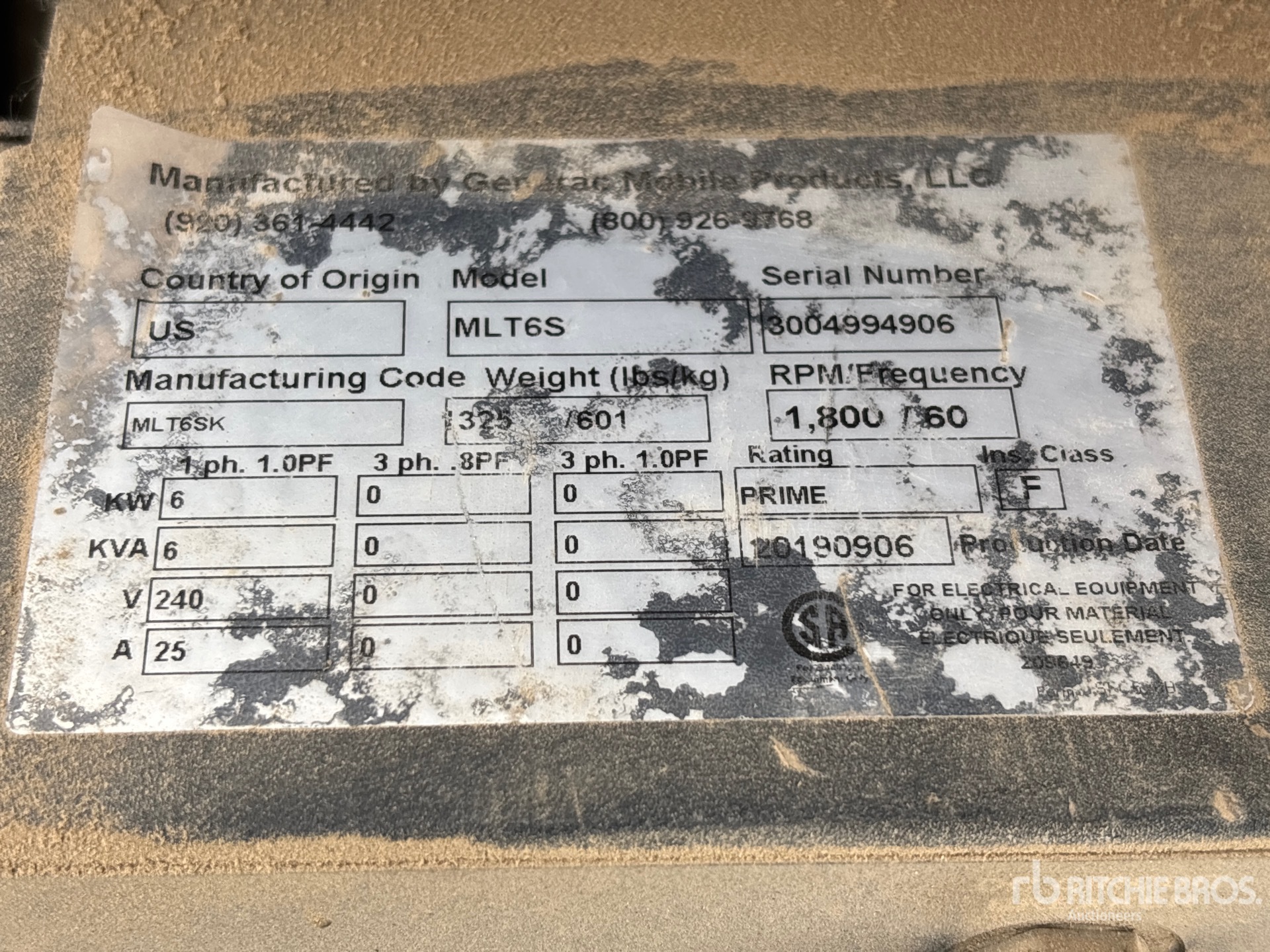 2019 Generac MLT6S