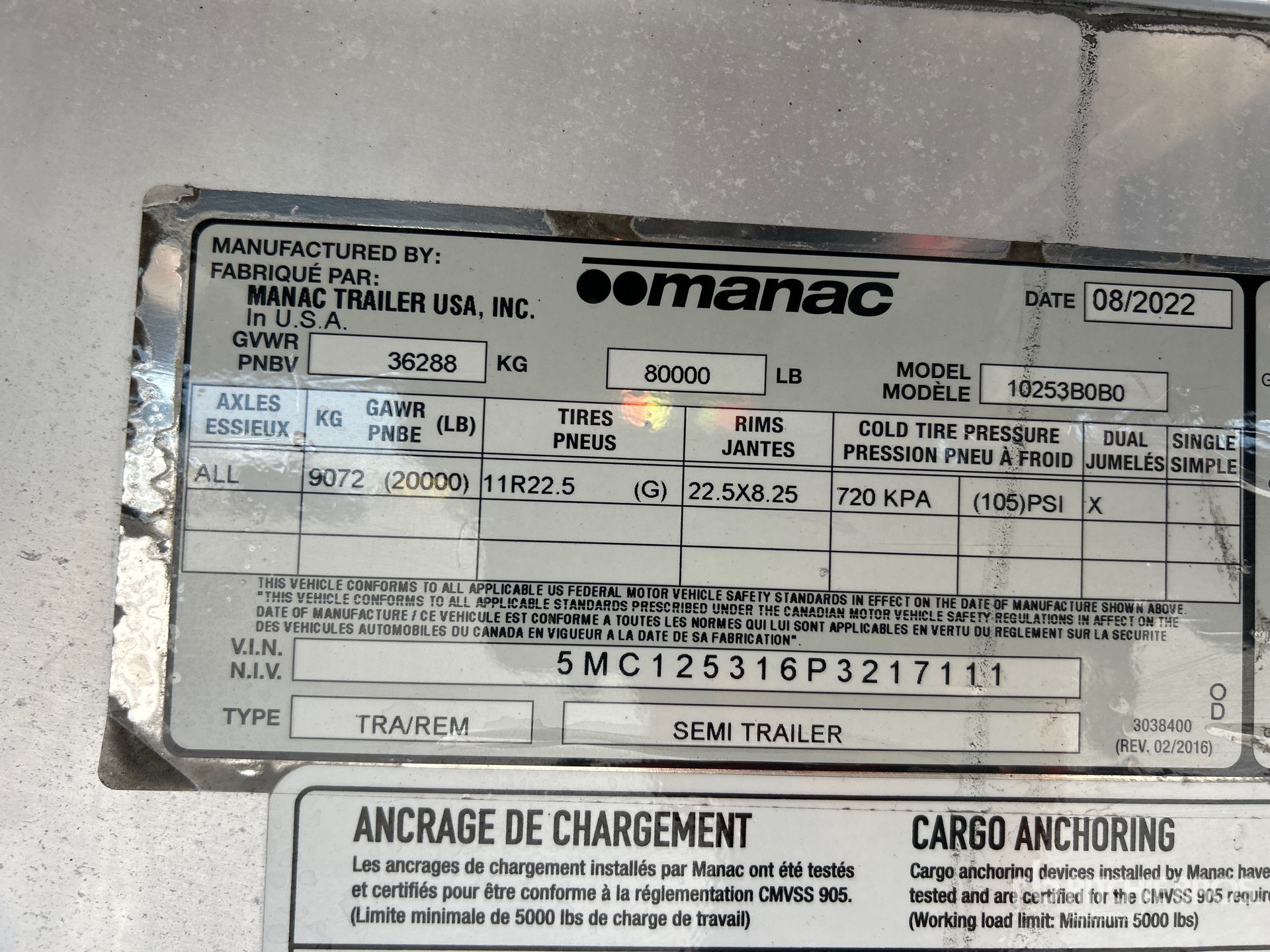 2023 Manac 53 ft T/A