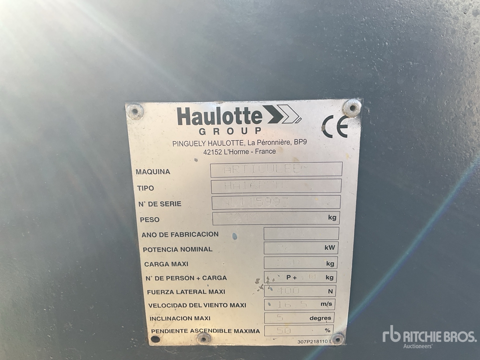 2007 Haulotte HA16PXNT