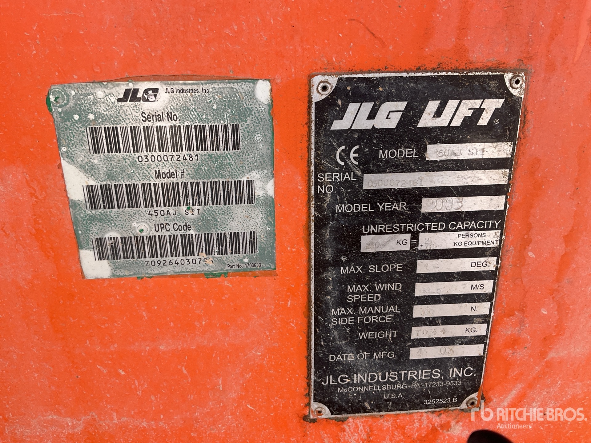 2003 JLG 450AJ