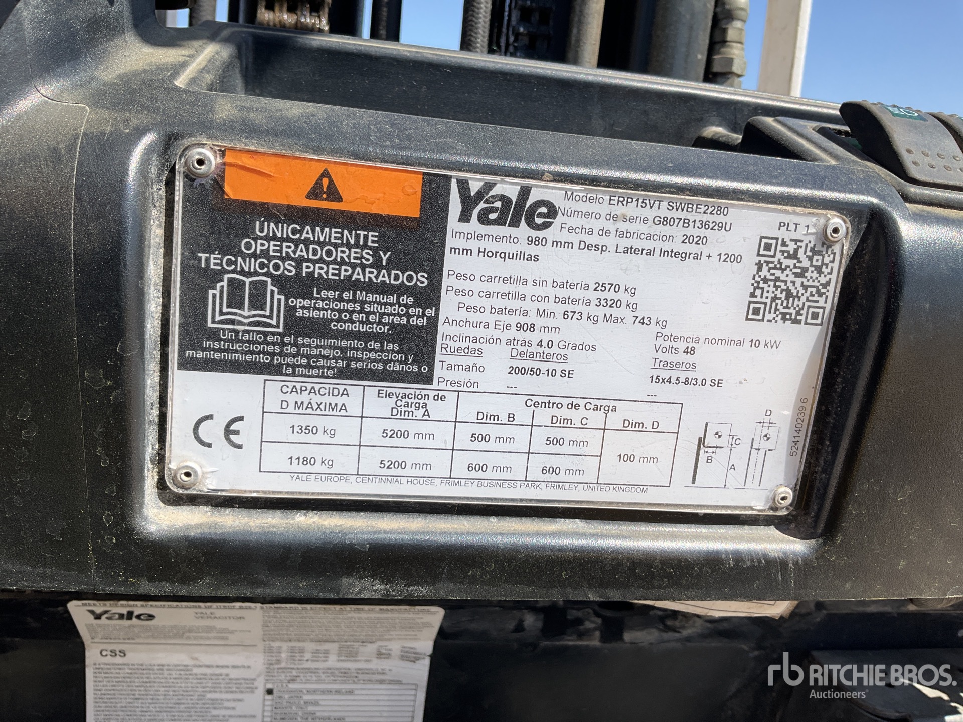 2020 Yale ERP15VT SWB