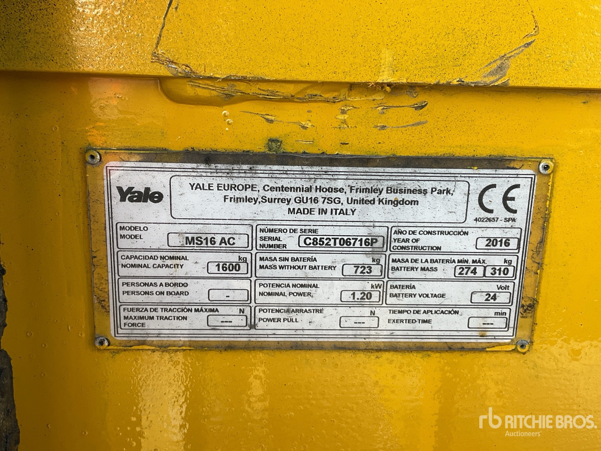 2016 Yale MS16AC
